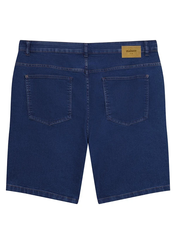 Malwee - Bermuda Tradicional em Jeans Stretch PlusAzul 8