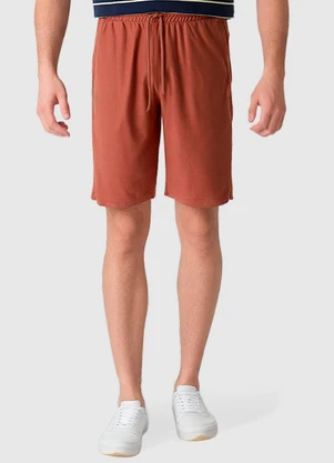 Malwee - Bermuda Tradicional em Moletinho Marorm Escuro - MALWEE