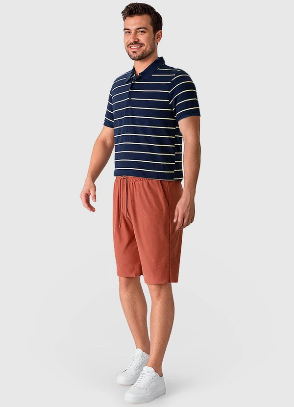 Malwee - Bermuda Tradicional em Moletinho Marorm Escuro 3