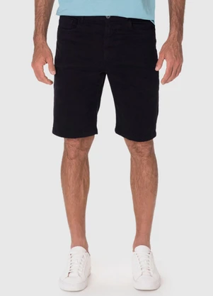 Malwee - Bermuda Tradicional em Sarja Preto - MALWEE