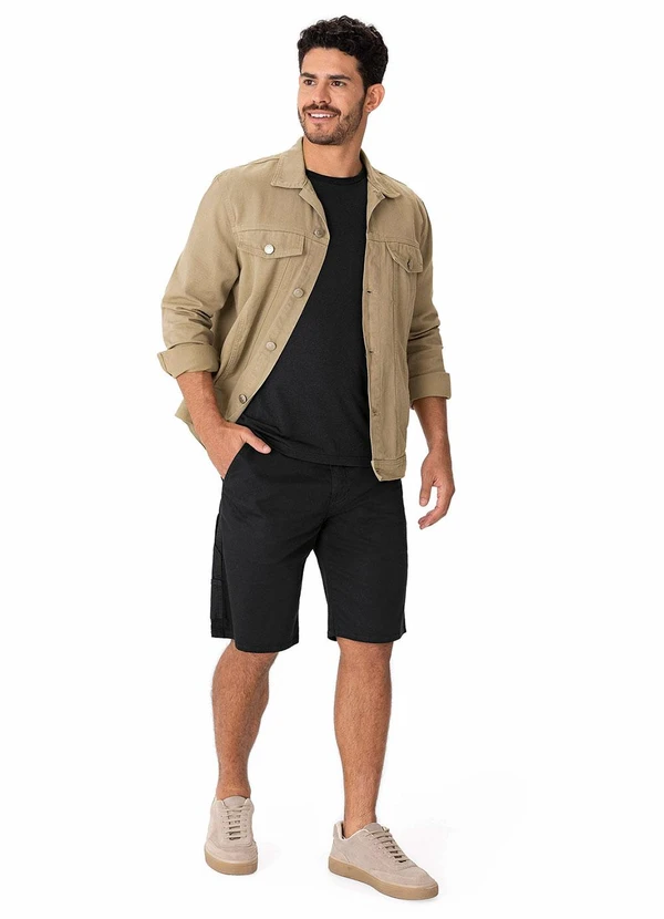 Malwee - Bermuda Tradicional em Sarja Preto 2