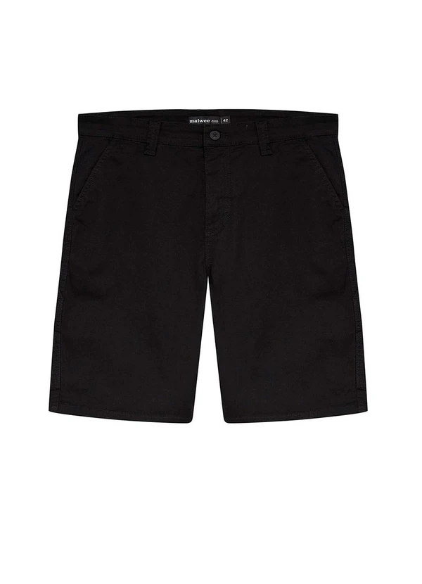 Malwee - Bermuda Tradicional em Sarja Preto 3