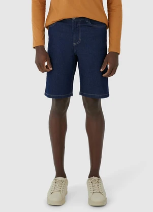 Malwee - Bermuda Tradicional Jeans Azul - MALWEE