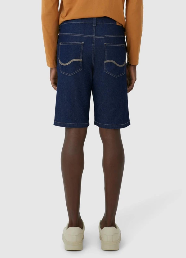 Malwee - Bermuda Tradicional Jeans Azul 2