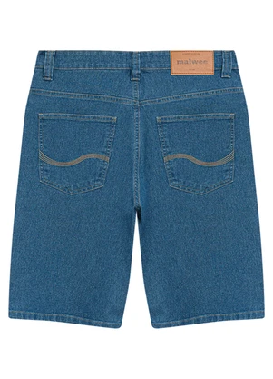 Malwee - Bermuda Tradicional Jeans Azul - MALWEE
