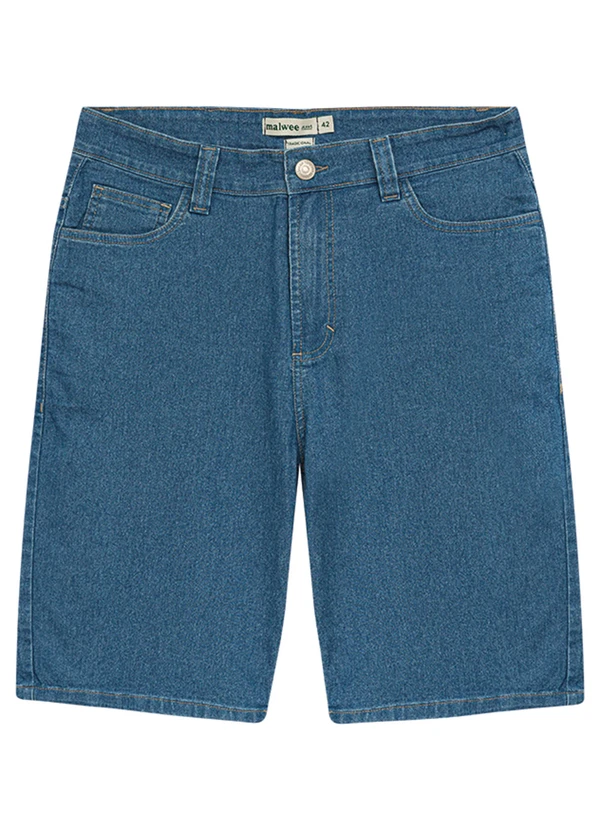 Malwee - Bermuda Tradicional Jeans Azul