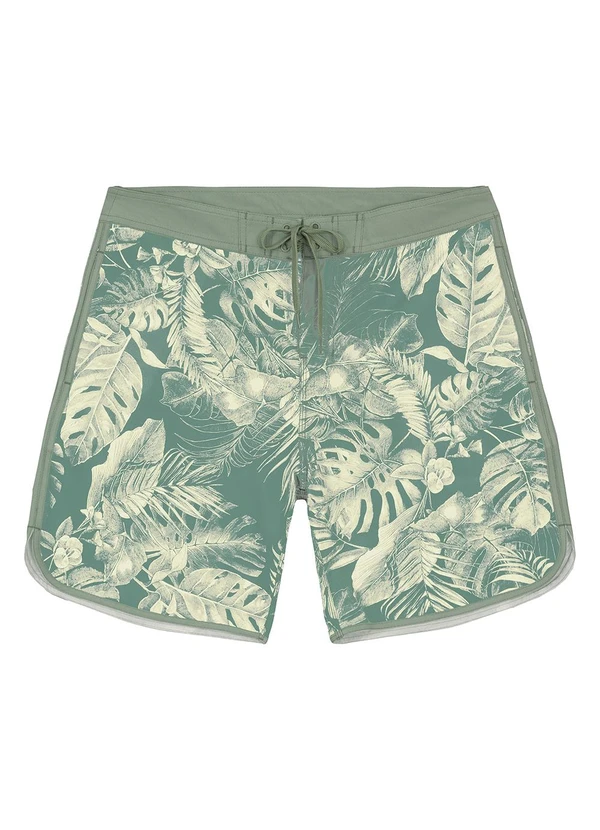 Malwee - Bermuda Tradicional Tropical em Microfibra Verde 3