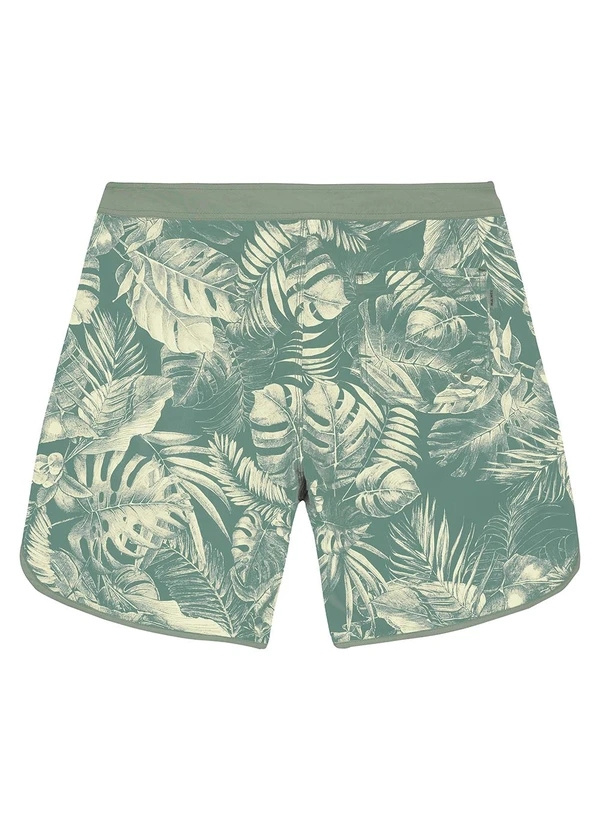 Malwee - Bermuda Tradicional Tropical em Microfibra Verde 4