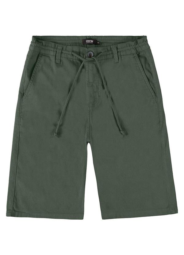 Enfim - Bermuda Verde Escuro Chino Jeans