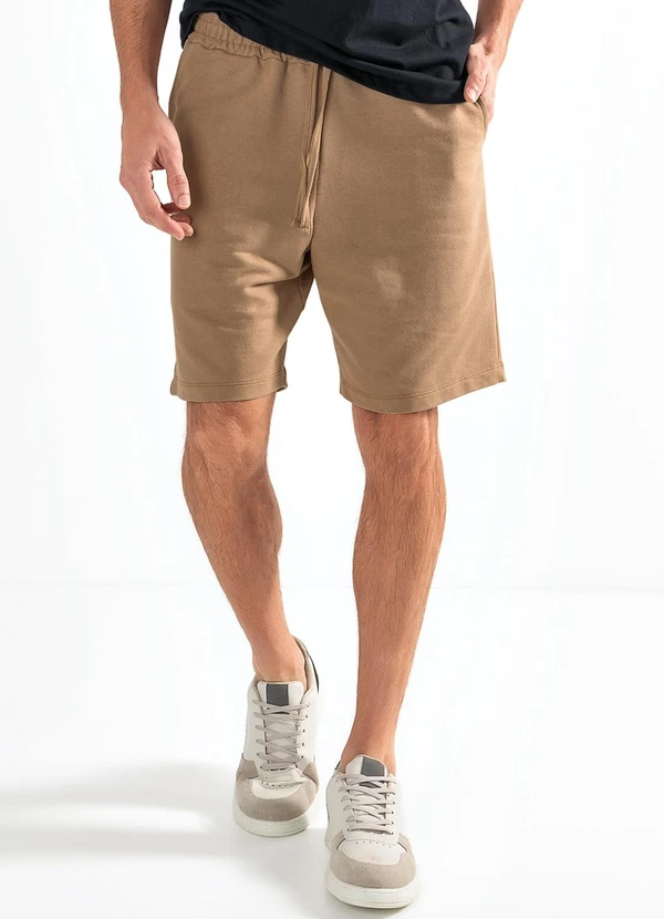 Moda Pop - Short Marrom em Moletom