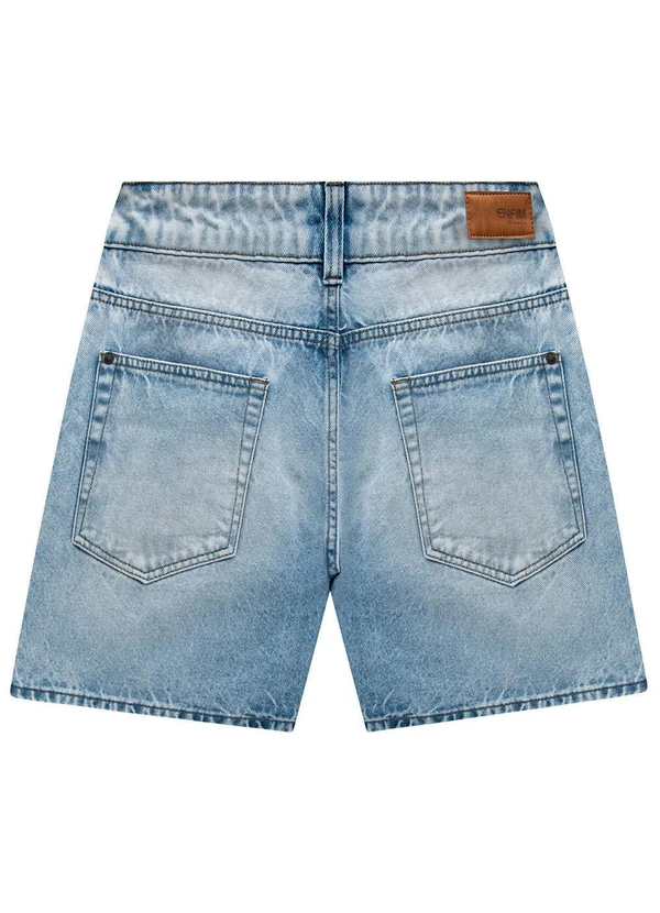 Enfim - Shorts Azul Claro Reto Jeans Masculino