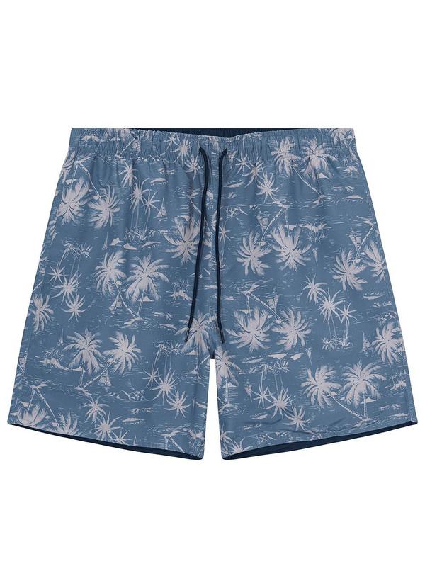Malwee - Shorts Azul Escuro Dupla Face em Microfibra 5