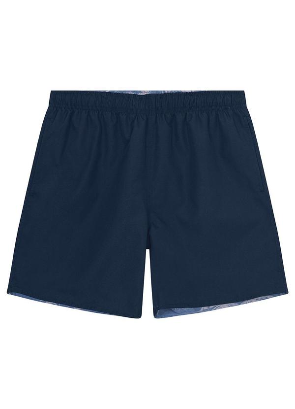 Malwee - Shorts Azul Escuro Dupla Face em Microfibra 6