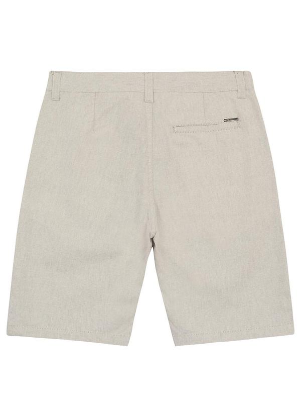 Malwee - Shorts Chino em Sarja Cinza Claro 2