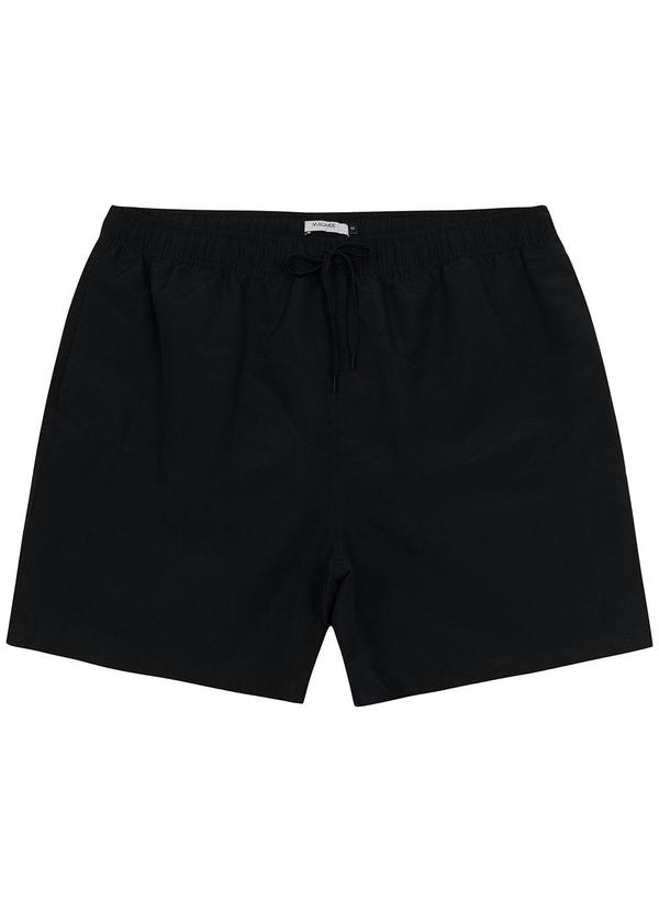 Malwee - Shorts Masculino Comfort em Tafetá Plus Preto