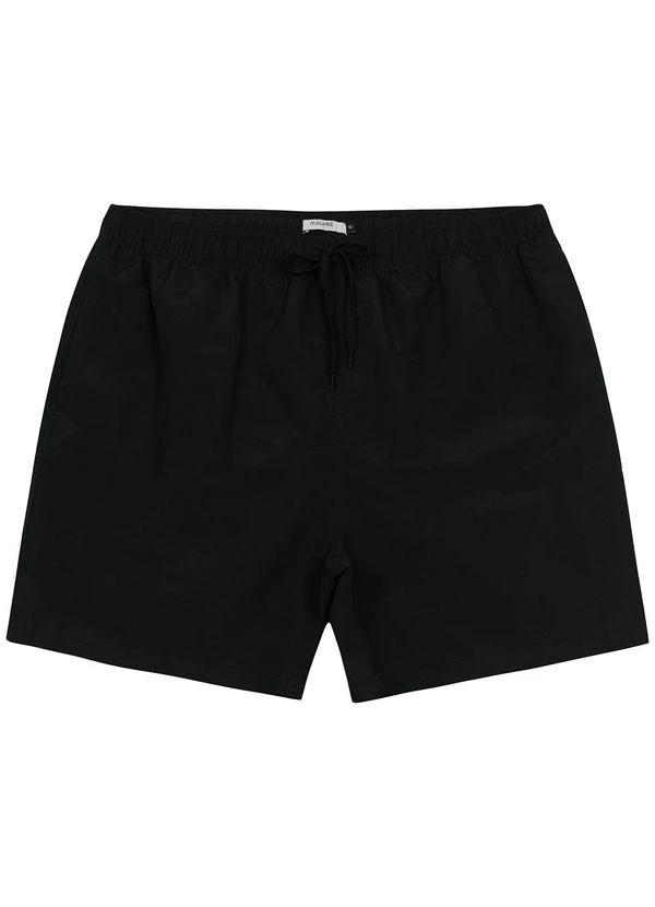 Malwee - Shorts Masculino Comfort em Tafetá Plus Preto 1