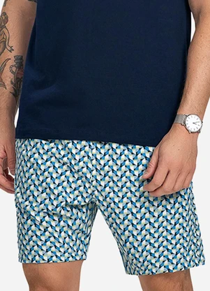 Diametro - Shorts Masculino Microfibra Azul - DIAMETRO