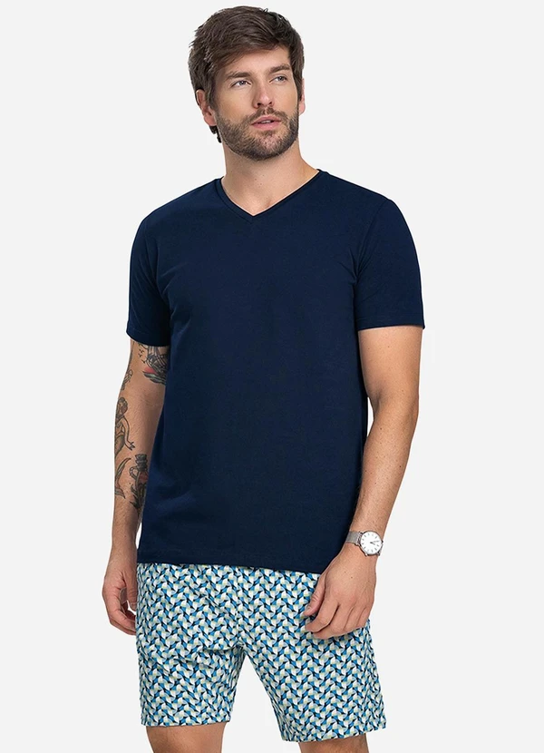 Diametro - Shorts Masculino Microfibra Azul 2