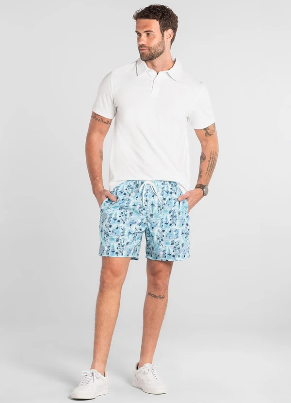 The Philippines - Shorts Masculino Microfibra The Philippines Branco 3