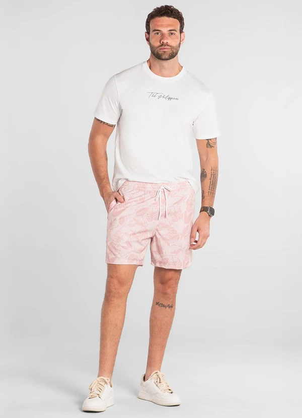 The Philippines - Shorts Masculino Microfibra The Philippines Rosa 3