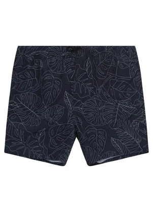 Malwee - Shorts Slim Tropical Preto - MALWEE