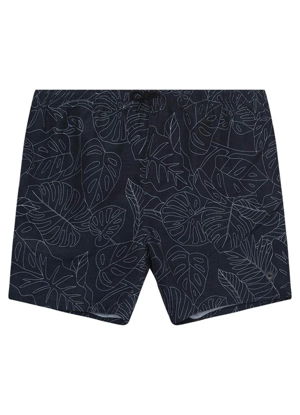 Malwee - Shorts Slim Tropical Preto