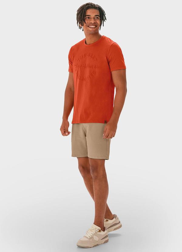 Malwee - Shorts Taupe Slim Masculino em Moletom