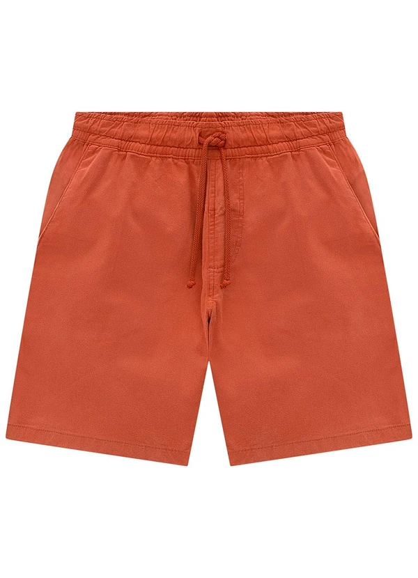 Enfim - Shorts Terracota Jogger em Sarja Masculino