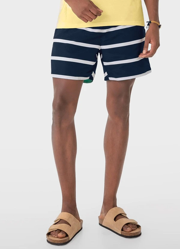 Malwee - Shorts Verde Turquesa Dupla Face em Microfibra