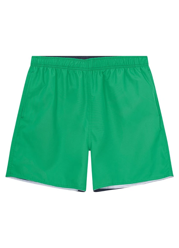 Malwee - Shorts Verde Turquesa Dupla Face em Microfibra 5