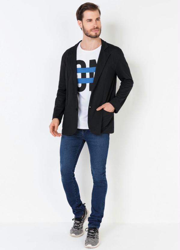 Moda Pop - Blazer Masculino Preto Fechamento em Botões 4