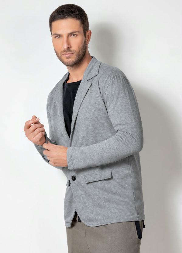 Outlet - Blazer Mescla em Moletinho com Pelúcia