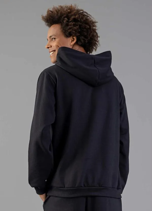 Just Basic - Blusão Básico Moletom Preto 2