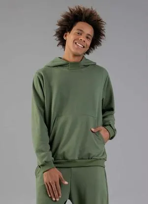 Just Basic - Blusão Básico Moletom Verde - JUST BASIC