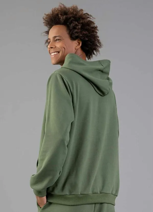 Just Basic - Blusão Básico Moletom Verde 2