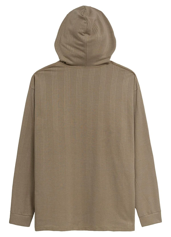 Malwee - Blusão com Capuz em Moletinho Plus Taupe 2