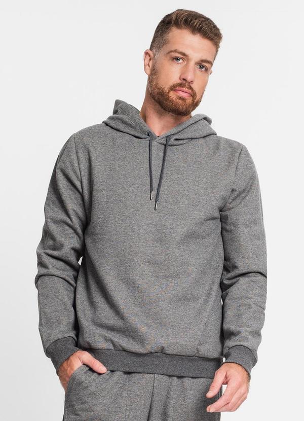 Diametro - Blusão com Capuz Masculino Cinza