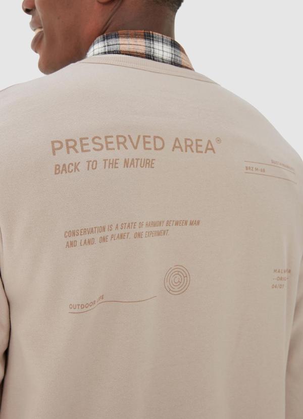 Malwee - Blusão em Moletom Flanelado Bege 3