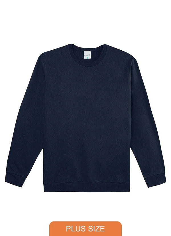 Malwee - Blusão em Moletom Flanelado Plus Azul Marinho 1