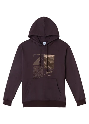 Malwee - Blusão Go Outside em Moletom Marrom Escuro - MALWEE