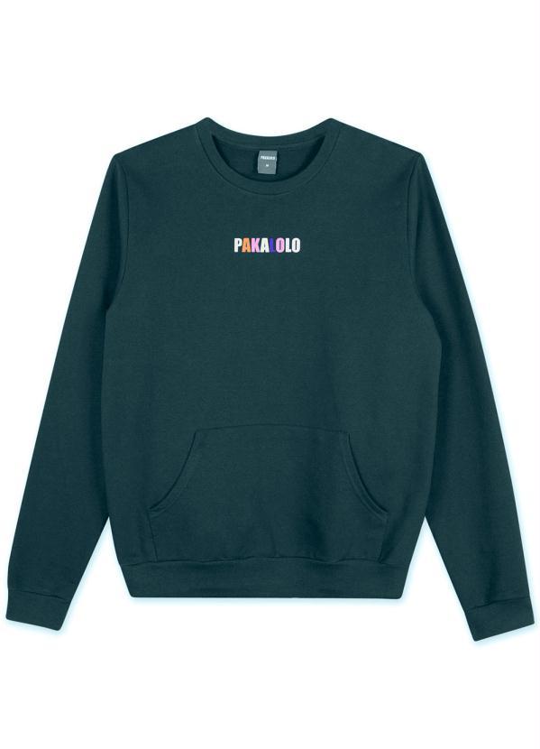 Pakalolo - Blusão Manga Longa Moletom Masculino Azul