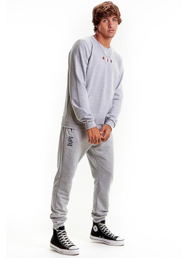 Pakalolo - Blusão Manga Longa Moletom Masculino Cinza 2