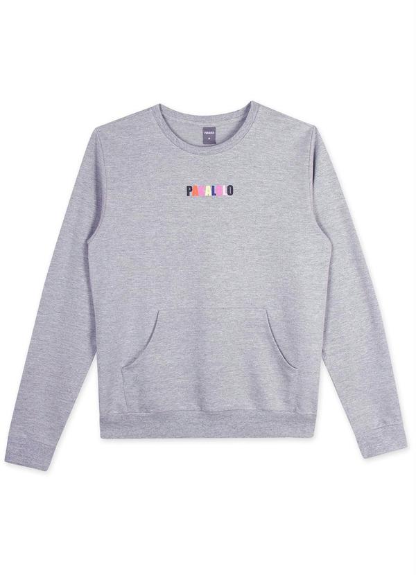 Pakalolo - Blusão Manga Longa Moletom Masculino Cinza 3