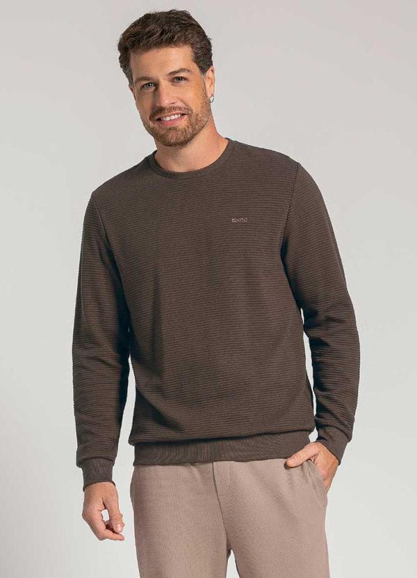 Exco - Blusão Masculino Adulto Bordado Marrom