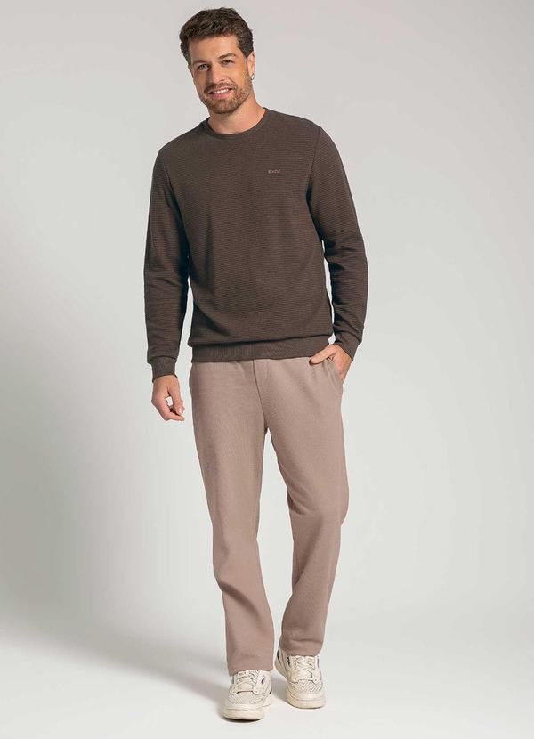 Exco - Blusão Masculino Adulto Bordado Marrom 2