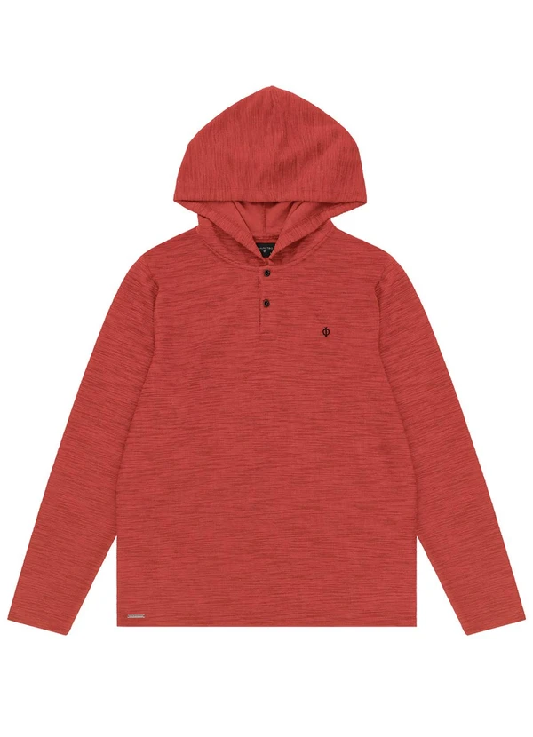 Diametro - Blusão Masculino com Capuz Maquinetado Marrom