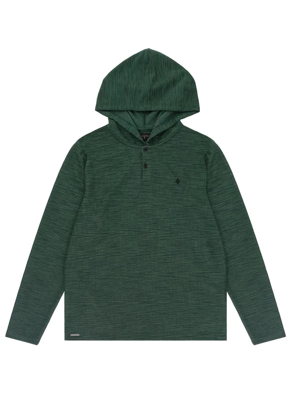 Diametro - Blusão Masculino com Capuz Maquinetado Verde