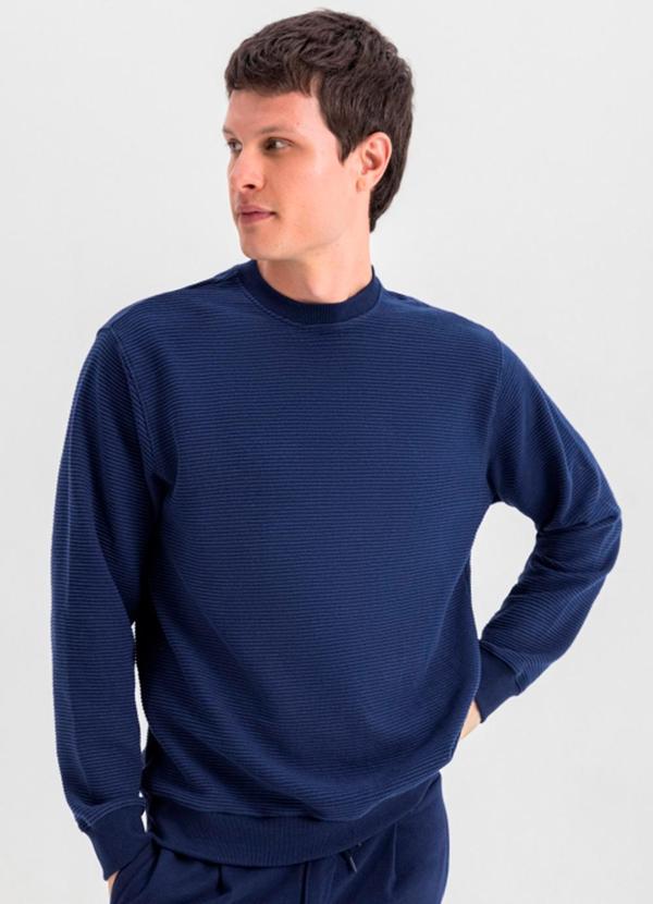 Essendi - Blusão Masculino em Moletinho Azul