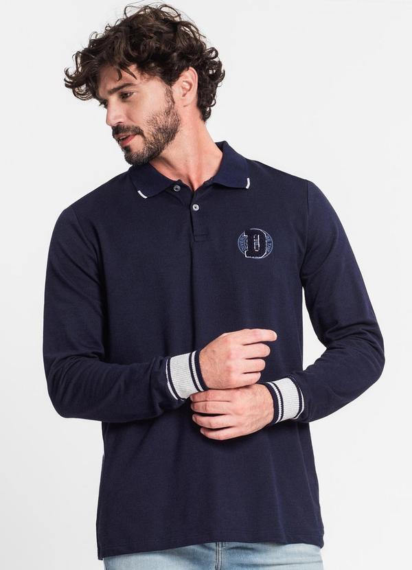 Diametro - Blusão Masculino em Moletinho Azul