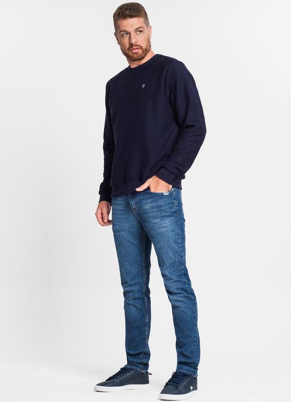 Diametro - Blusão Masculino em Moletinho Azul 3